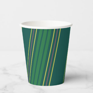 Vasos De Papel Rayo verde preppy