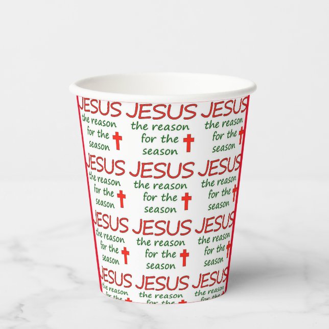 Vasos De Papel Razón de JESUS para la temporada (Anverso)