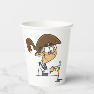 Vasos De Papel Realizando un experimento científico