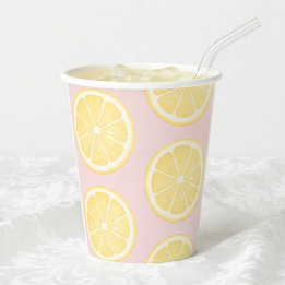 Vasos De Papel Rebanada de Limón