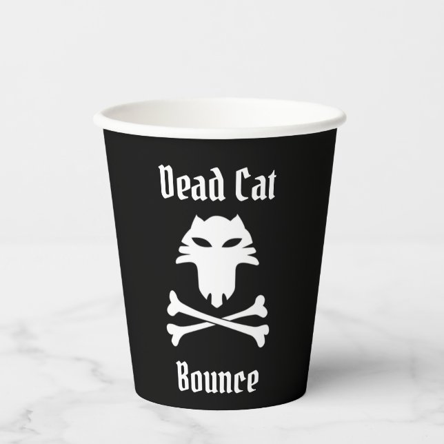 Vasos De Papel Rebote de gato muerto (Anverso)