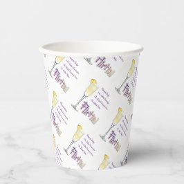 Vasos De Papel Receta de cóctel Flirtini Piña Mimosa Arte 