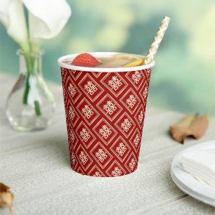 Vasos De Papel Rectángulo Clásico Doble Felicidad Boda China