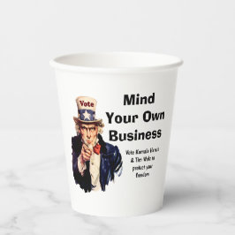 Vasos De Papel Recuerde su propio negocio Harris Walz 2024