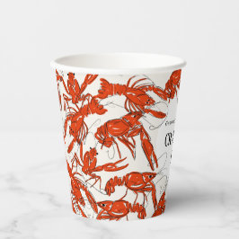 Vasos De Papel Red Crawfish Boil Seafood Cumpleaños Party