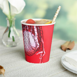 Vasos De Papel Red de Fiesta de Cumpleaños Roja y Deportes de Vol