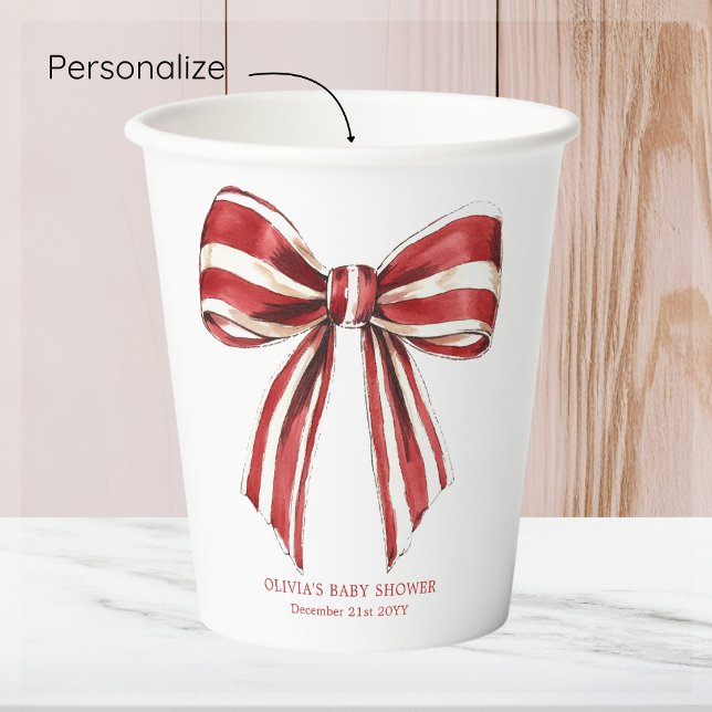 Vasos De Papel Red de navidades | taza de papel Baby Shower de co (Subido por el creador)