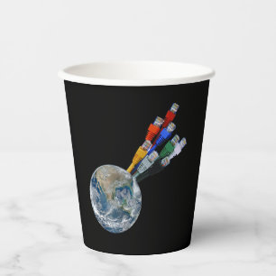 Vasos De Papel Red Ethernet conectada a la Tierra
