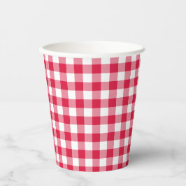 Vasos De Papel Red Gingham
