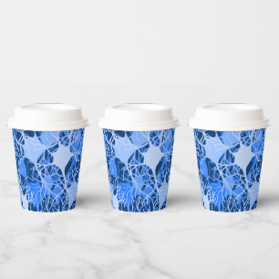 Vasos De Papel Red Neuronal Neuronas Azules Taza de papel