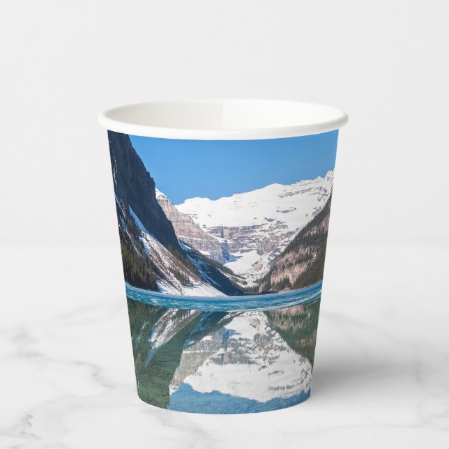 Vasos De Papel Reflexión sobre el lago Louise - Banff NP, Canadá (Izquierda)