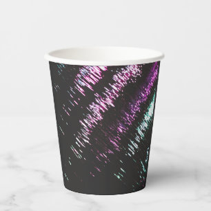 Vasos De Papel Reflexiones púrpura y Aqua Fiestas de papel