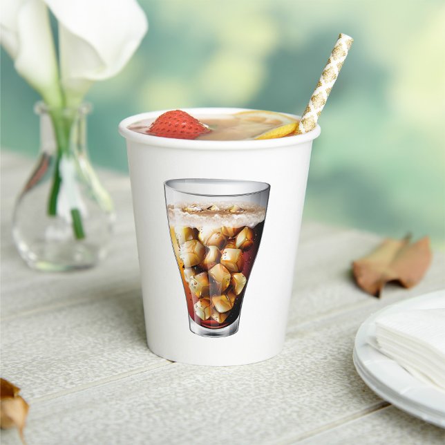 Vasos De Papel Refrescante bebida refrescante helada con burbujas (Subido por el creador)