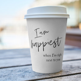 Vasos De Papel Regalo de citas negras románticas de moda