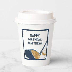 Vasos De Papel Regalo de cumpleaños personalizado para golfistas
