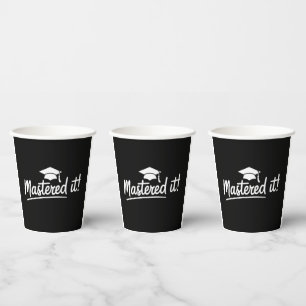 Vasos De Papel Regalo de Graduación de Maestría Dominado