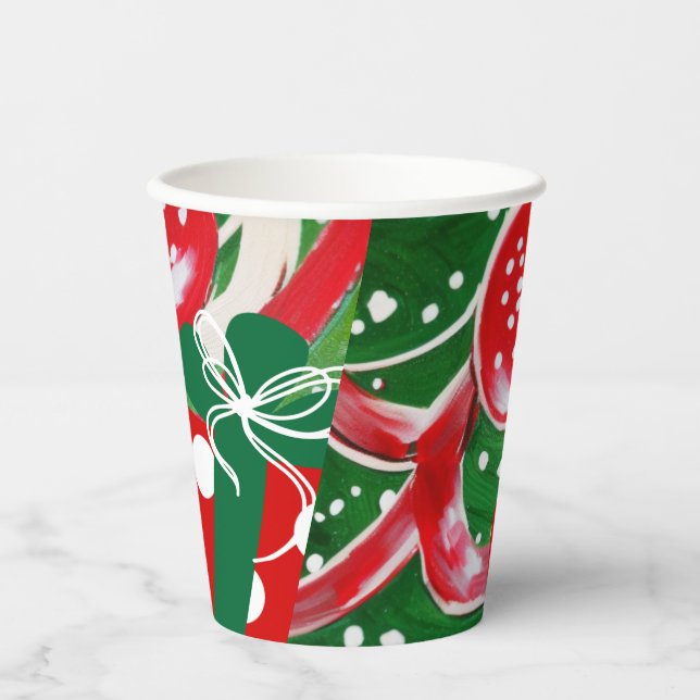 Vasos De Papel Regalo de Navidad (Anverso)