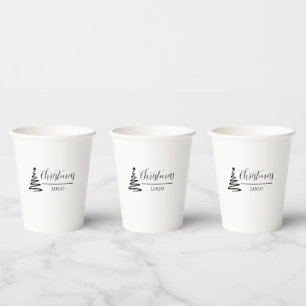 Vasos De Papel Regalo de Navidad Personalizado Camiseta Moderna P