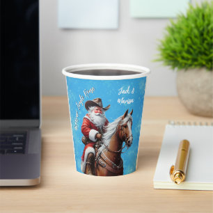 Vasos De Papel Regalo de Navidades Giddyup Jingle Horse Santa Cla