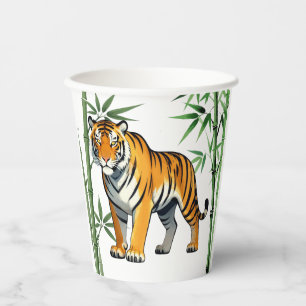 Vasos De Papel Regalo de Tigre de Dibujos Animados Amante de Tigr