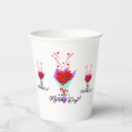 VASOS DE PAPEL REGALO DÍA DE LA MADRE