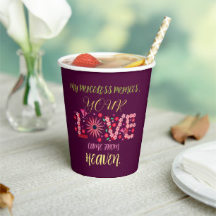 Vasos De Papel REGALO el día de San Valentín PARA NOVIA, ESPOSA,