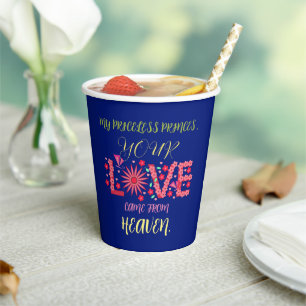 Vasos De Papel REGALO el día de San Valentín PARA NOVIA, ESPOSA, 