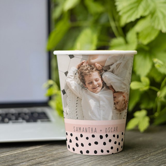 Vasos De Papel Regalo moderno de nombres personalizados rosados p (Subido por el creador)
