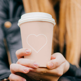 Vasos De Papel Regalo moderno Pastel Rosa y Corazón Agradable