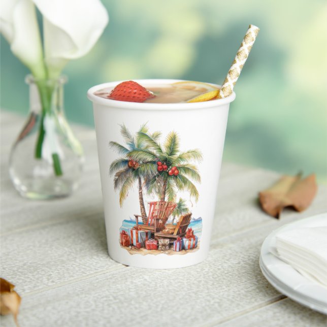 Vasos De Papel Regalos bajo la palmera (in situ)