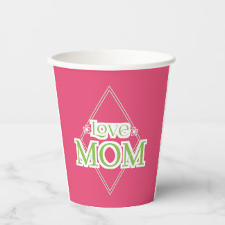 Vasos De Papel Regalos de mamá que amo