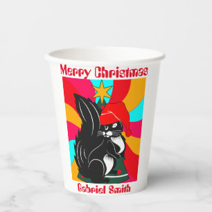 Vasos De Papel regalos de navidades de ardilla, nombre personaliz