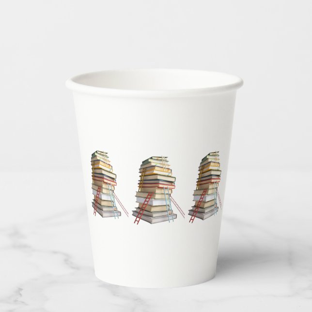 Vasos De Papel Regalos de Tazas para Amantes de los Libros (Anverso)