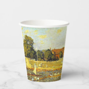 Vasos De Papel Regatta en Hampton Court Alfred Sisley Poster