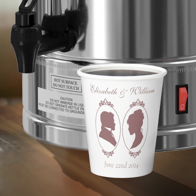 Vasos De Papel Regency Bridgerton Pink Roses Cameos (Subido por el creador)