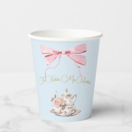 Vasos De Papel Regency Era Bridal Shower Ribbon Tea Fiesta