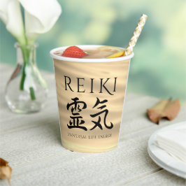 Vasos De Papel Reiki 霊 気 energía caligráfica de vida en Japón