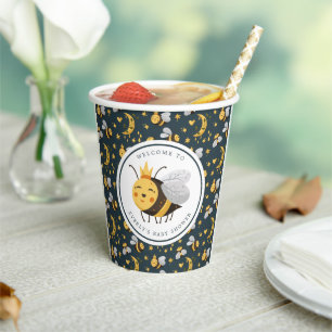 Vasos De Papel Reina Abeja Miel Abeja Linda Fiesta de Bebé
