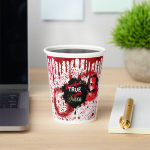 Vasos De Papel Reina del crimen verdadero personalizada
