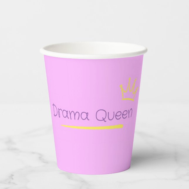 Vasos De Papel Reina del Drama (Anverso)