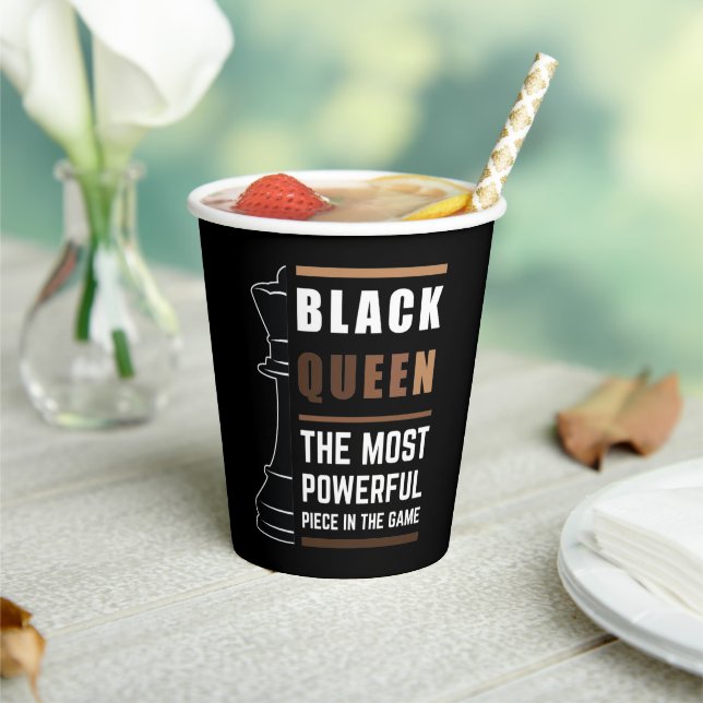 Vasos De Papel Reina Negra La Pieza Más Poderosa Del Juego 1 (in situ)