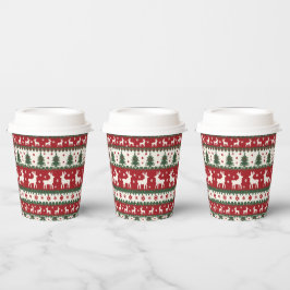 Vasos De Papel Reindeer Christmas Paper Cup