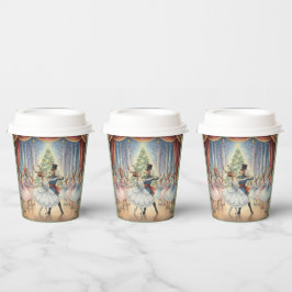 Vasos De Papel Reindeer Nutcracker Ballet, Paper Cups