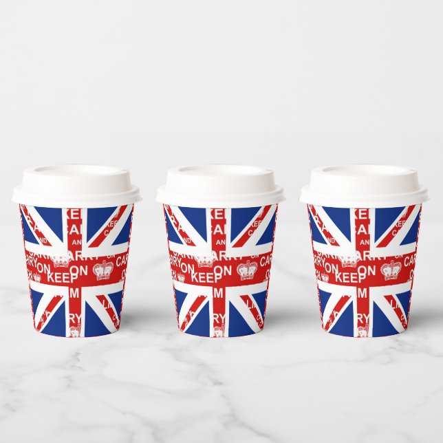 Vasos De Papel Reino Unido: Jack Keep Calm (Multi)