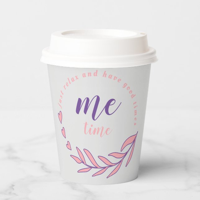 Vasos De Papel Relájate y haz una cita de mi tiempo (Anverso)