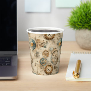 Vasos De Papel Reloj de vapor de color rugoso (7)