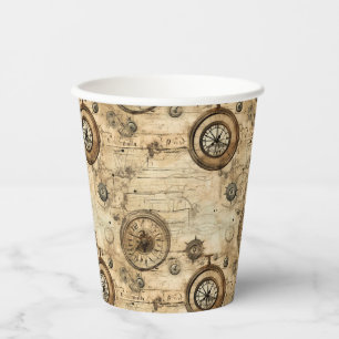 Vasos De Papel Reloj de vapor de color rugoso (9)