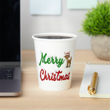 Renindeer Feliz Navidad rojo verde script