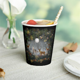 Vasos De Papel Renos Adorables De Noche