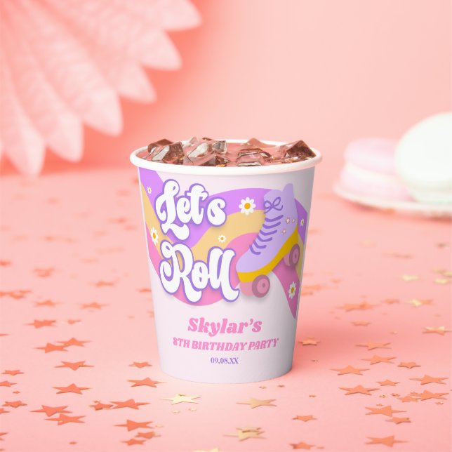 Vasos De Papel Renovemos a la fiesta de cumpleaños del patinaje s (in situ)
